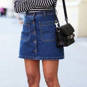 Zara Denmi button skirt